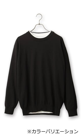 《オンラインストア限定》クルーネックセーター&レイヤードTシャツ14