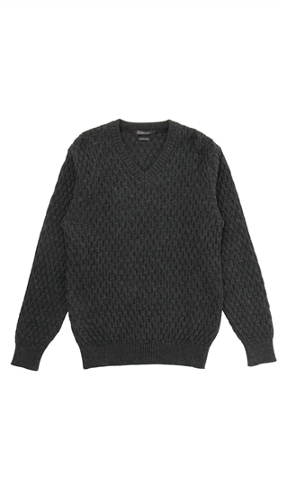 《波柄》《7G》Vネックセーター