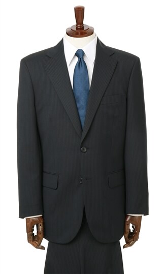 洋服の青山／STUART KENT・紺のスーツ（上・下）【サイズ：AB体7号】