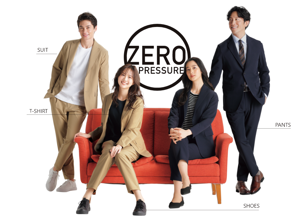 ZERO PRESSURE 商品の着用イメージ