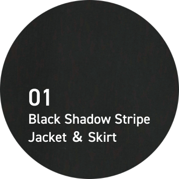 01 Black Shadow StripeJacket & Skirt