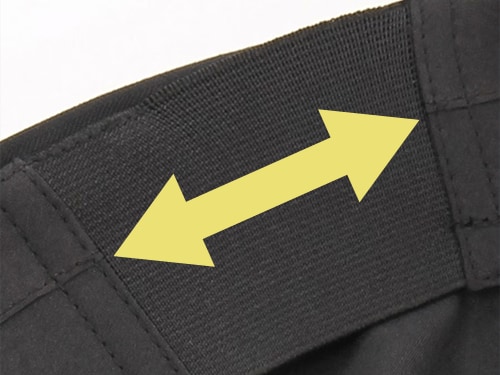 2WAYストレッチの生地を採用アジャスターゴムで窮屈感を解消