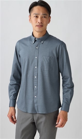 ボタンダウンニットシャツ【長袖】【ALTIMA premium】