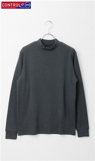 モックネックミジンボーダーカットソー《長袖》《CONTROLα》