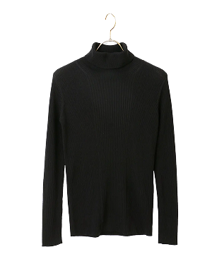 リブタートルネックプルオーバー