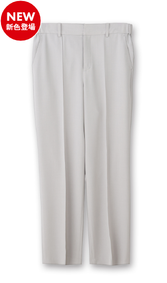 みんなのスーツ ピンタックストレートパンツ ライトグレー