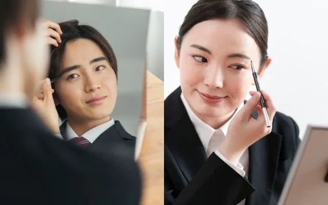 就活メイク解説記事サムネイル