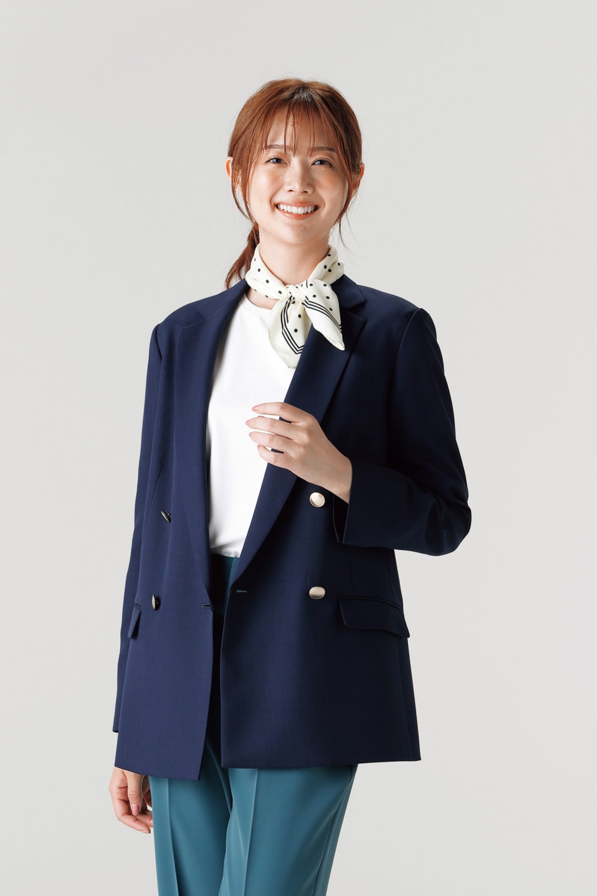 紺ブレザーの着回し例