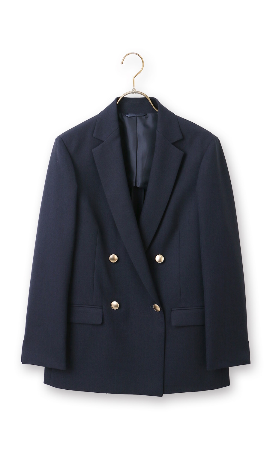 4ボタンダブルジャケット【紺ブレザー】