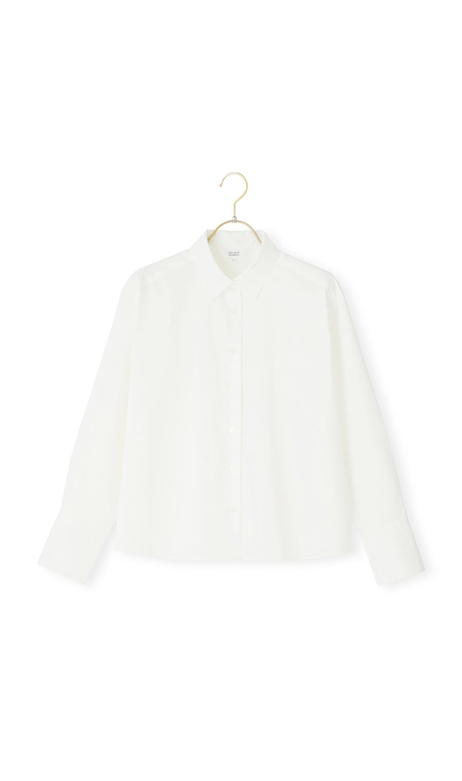 レギュラーカラーショート丈シャツ【長袖】