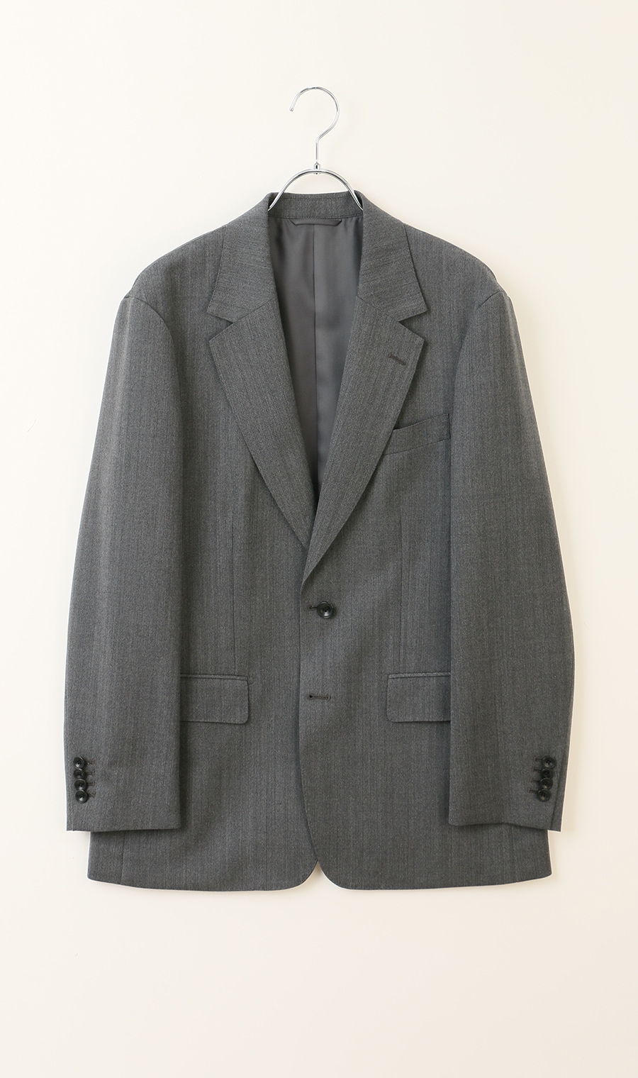 【MORLESS】モアレス セットアップ スーツ グレー バーズアイ ダブル MORLESS】モアレス セットアップ スーツ グレー バーズアイ