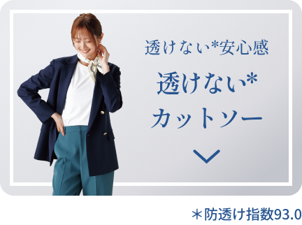 透けない安心感 透けないカットソー