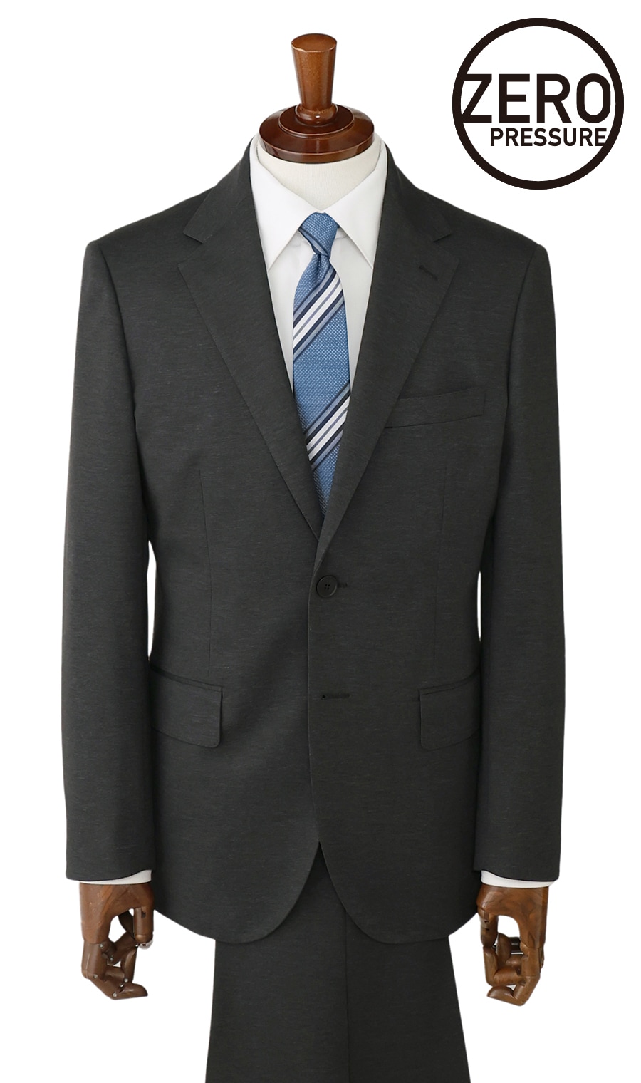 ゼロプレッシャーテーラー【シングル2ボタンスーツ】【裾上げ済み】