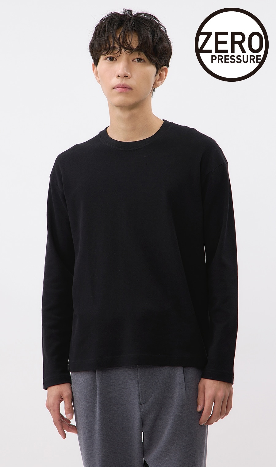 Crew neck T-shirt [BODYWILD x Zero Pressure] [Long sleeve]