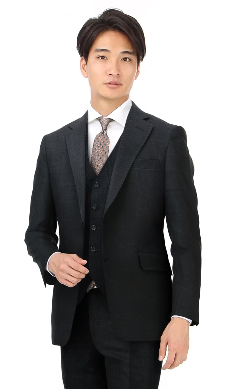 スタイリッシュスーツ【スリーピース】【NANOTEX FABRIC】（YPFM11003-15） PERSON'S FOR MEN  紳士服・スーツ販売数世界No.1 洋服の青山【公式通販】