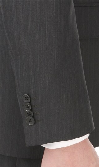 ビッグ割引 洋服の青山 春夏用 ブラック系 形状記憶プリーツ スタンダードスーツ CHRISTIAN ORANI BLACK LABEL14 630円