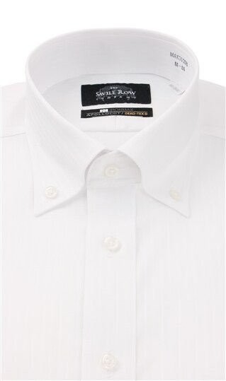 ボタンダウンスタンダードワイシャツ《白織柄》《NON IRONMAX》 (MAX3100B)