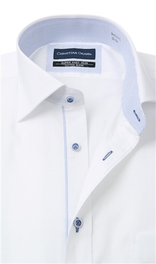 ワイドカラースタンダードワイシャツ《白織柄》1