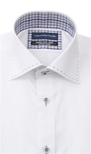 クレリックスタンダードワイシャツ《白織柄》1