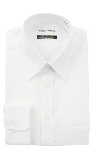 レギュラーカラースタンダードワイシャツ《白織柄》《スモール》0