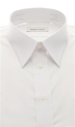 レギュラーカラースタンダードワイシャツ【半袖】【白無地】1