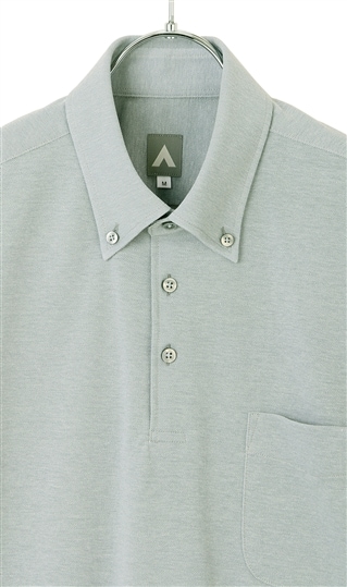 メランジ鹿の子ボタンダウンポロシャツ【ALTIMA】【#すごポロ】