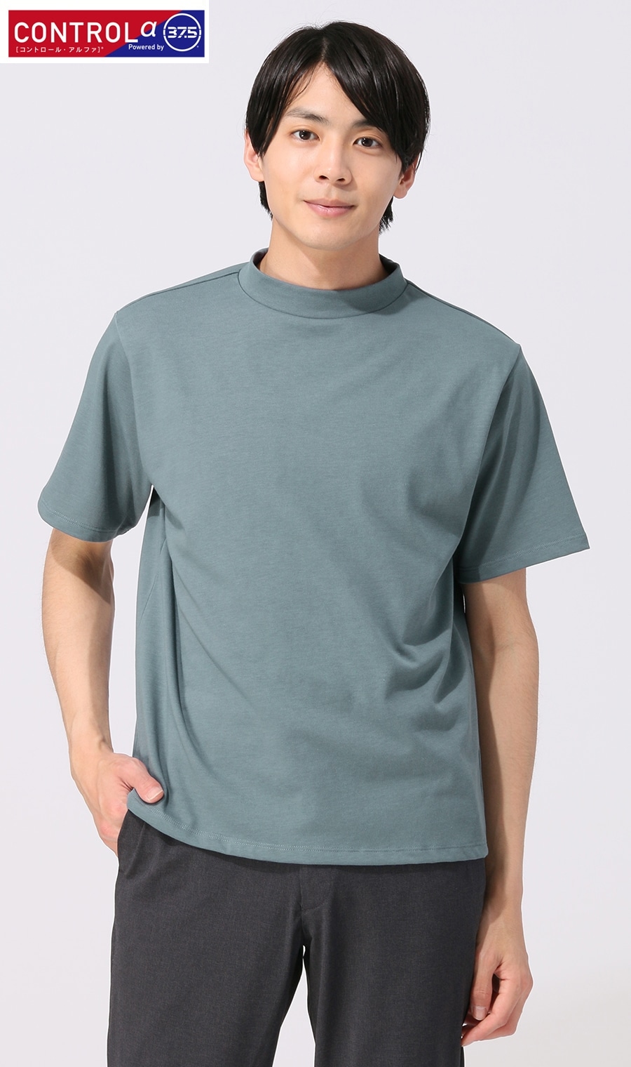 モックネックTシャツ《CONTROLα》（ACCS3302-23） | ACTIBIZ | 紳士服 
