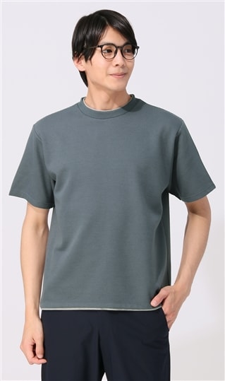 リップルクルーネックTシャツ《ACTIBIZ》0