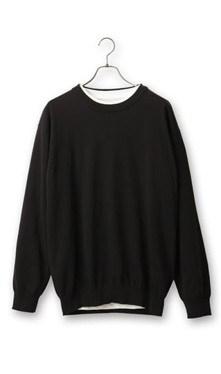 クルーネックセーター&レーヤードTシャツ2