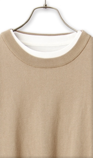 クルーネックセーター&レーヤードTシャツ4