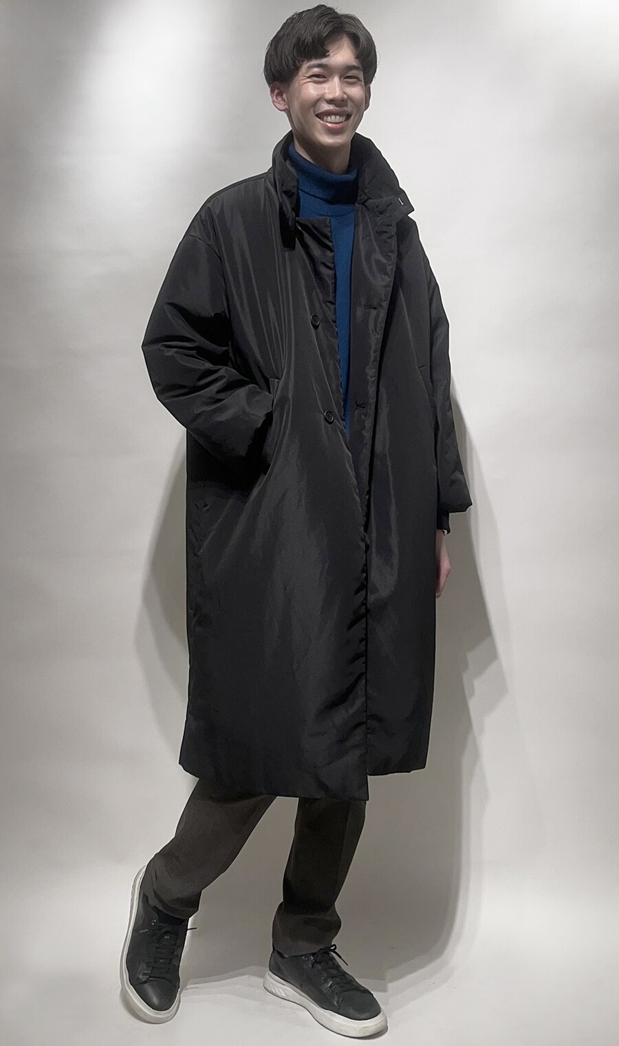 スタンドカラーロングコート《カポック》（AY-23A100-01） | 紳士服