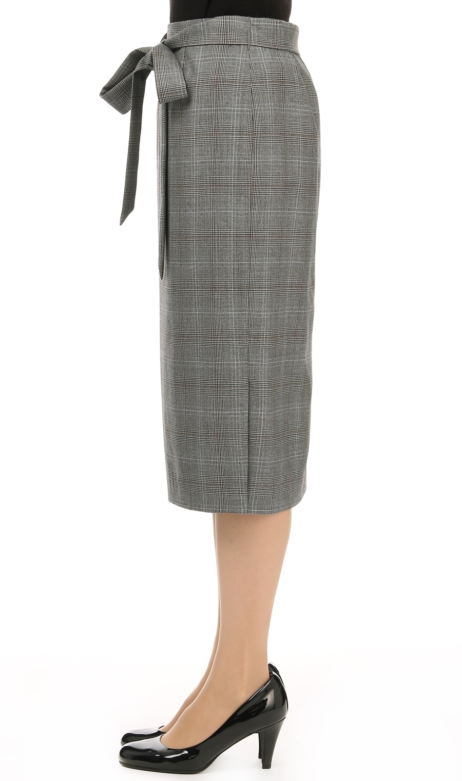 リボン付きロングタイトスカート《セットアップ着用可》（AS195236-B