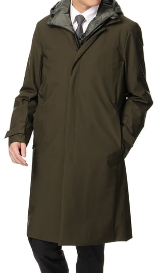 ステンカラーフードスタイリッシュコート《合繊》（7741M194-81） | DESCENTE | 紳士服・スーツ販売数世界No.1 - 洋服