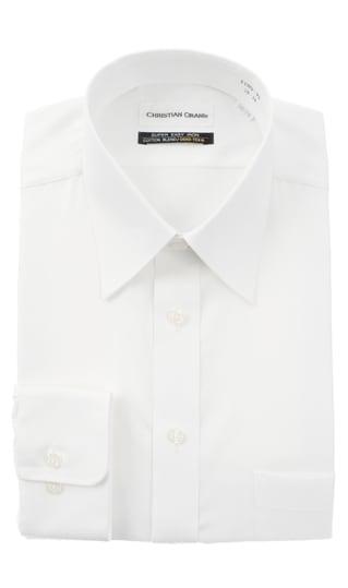 レギュラーカラースタンダードワイシャツ《白織柄》《スモール》