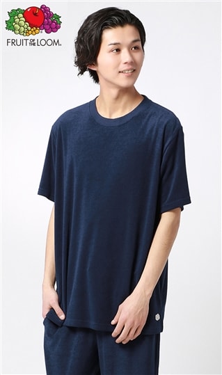 【男女兼用】半袖パイルクルーTシャツ【セットアップ】