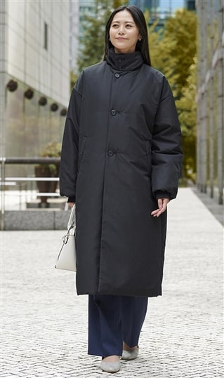 スタンドカラーロングコート【カポック】（AY-23A100-01） | 紳士服