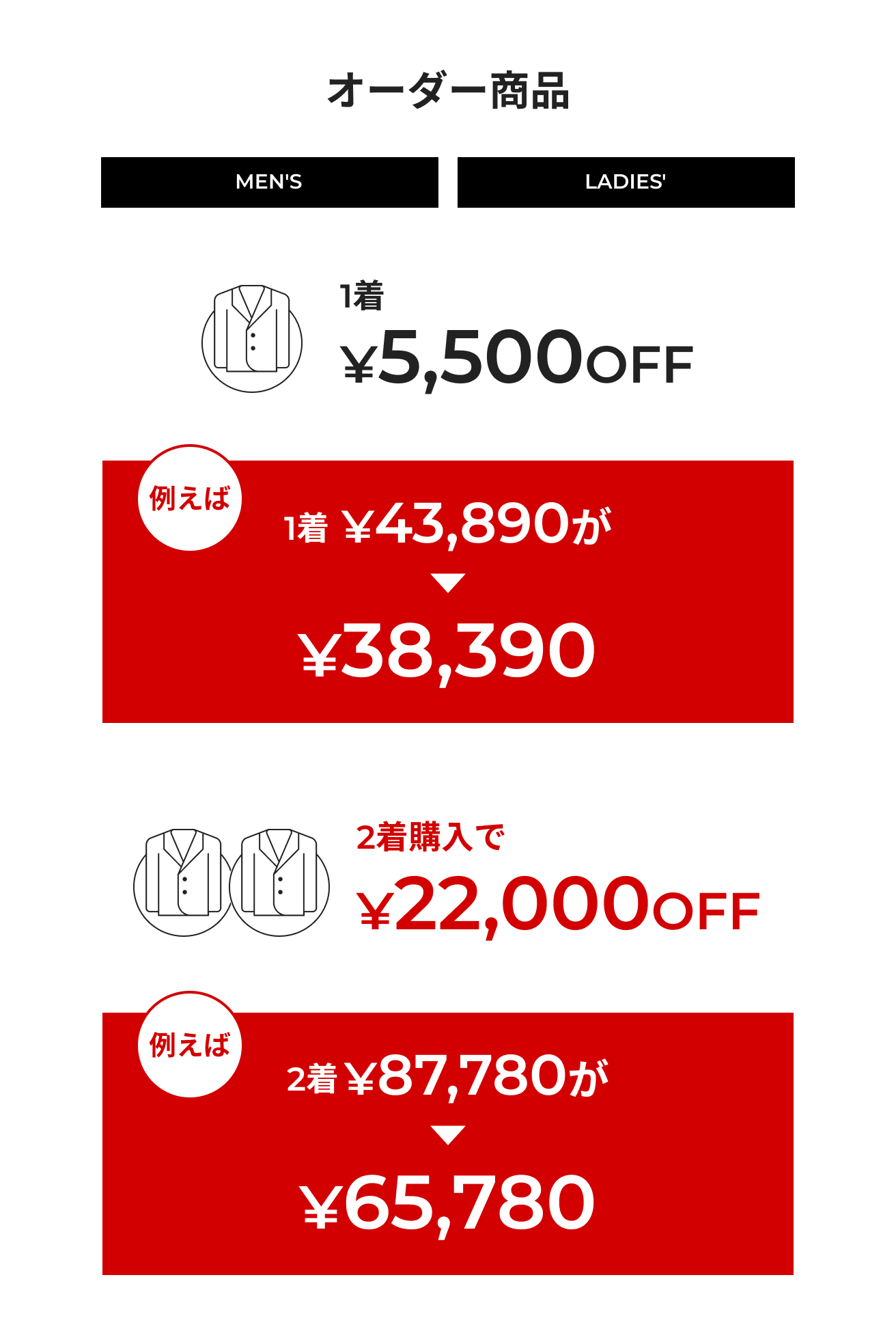 オーダーウィンターセール セール内容