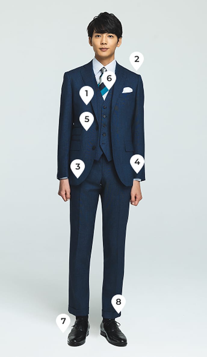 スーツの着こなしポイント メンズ