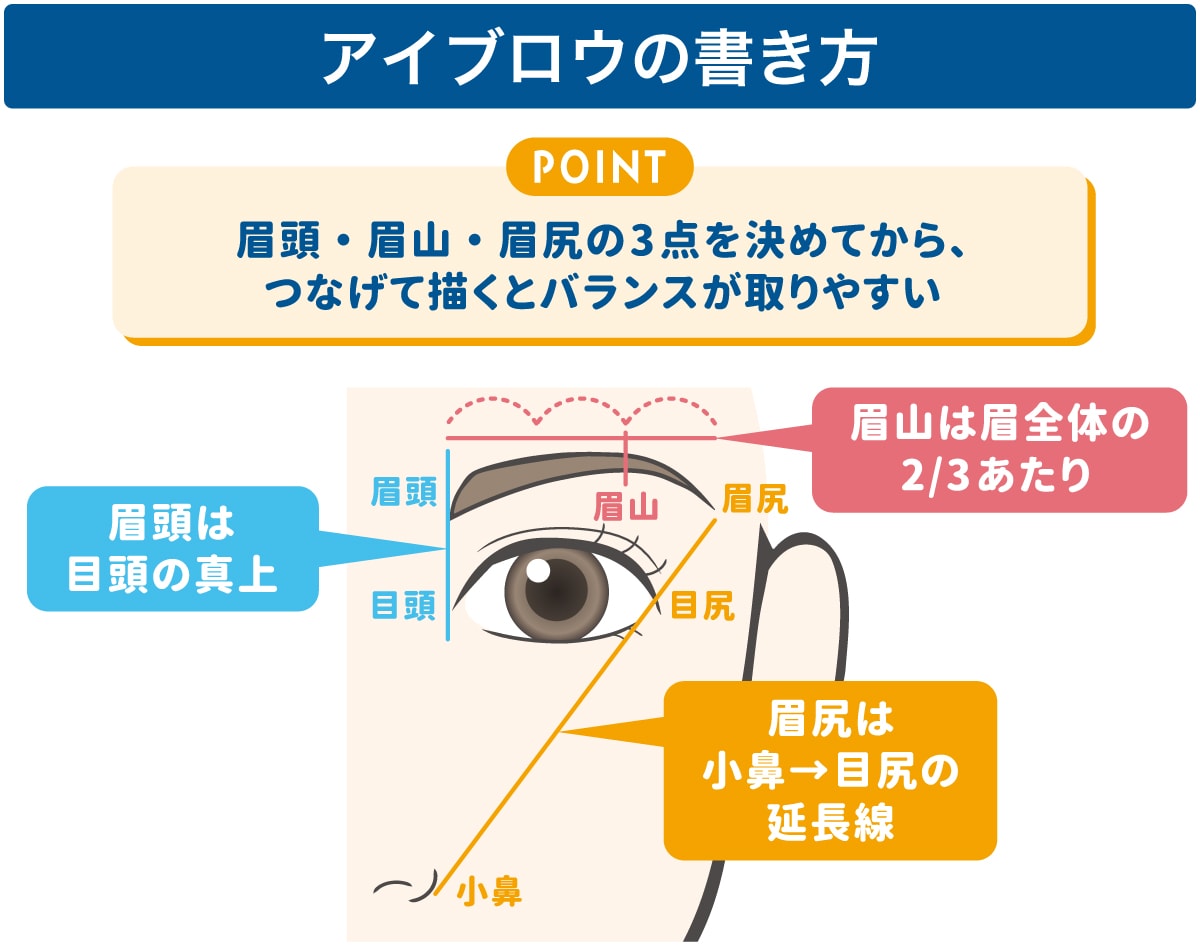 アイブロウの書き方