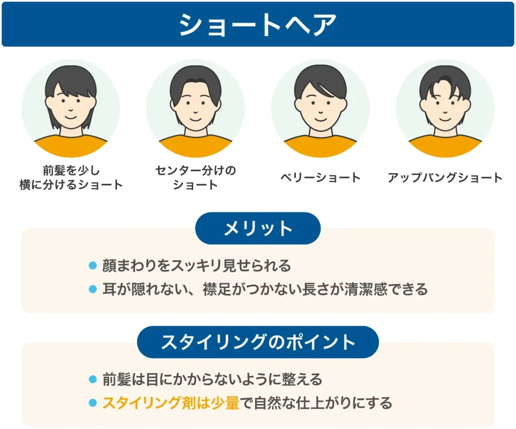 ショートヘアの髪型